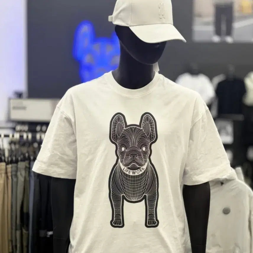 [BUNJANG] Life Work Big Radok T-shirt White M / 라이프워크 빅라독 반팔 화이트 m