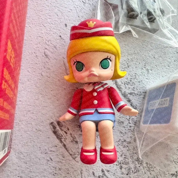 [BUNJANG] Pop Mart Molly Figure Happy Train Flight Attendant / 팝마트 몰리 피규어 해피트레인 승무원