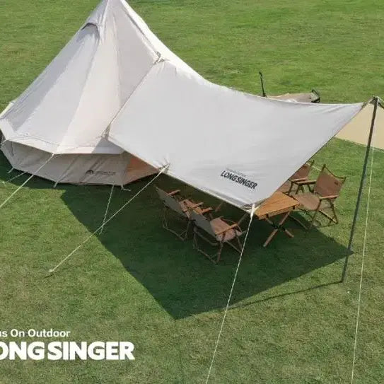 [BUNJANG] Long Singer Large Bell Tent Set (Includes Ground Sheet, Tarp, Carpet) / 롱싱어 대형 벨 텐트(그라운드 시트, 타프,카페트 등 포함) 세트