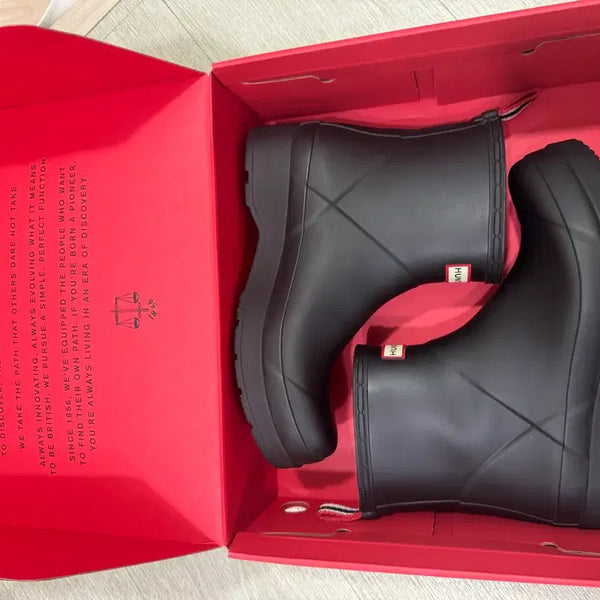[BUNJANG] Hunter Original Play Short Rain Boots Black UK8 / 헌터 오리지널 플레이 숏 레인부츠 블랙 270 (UK8)