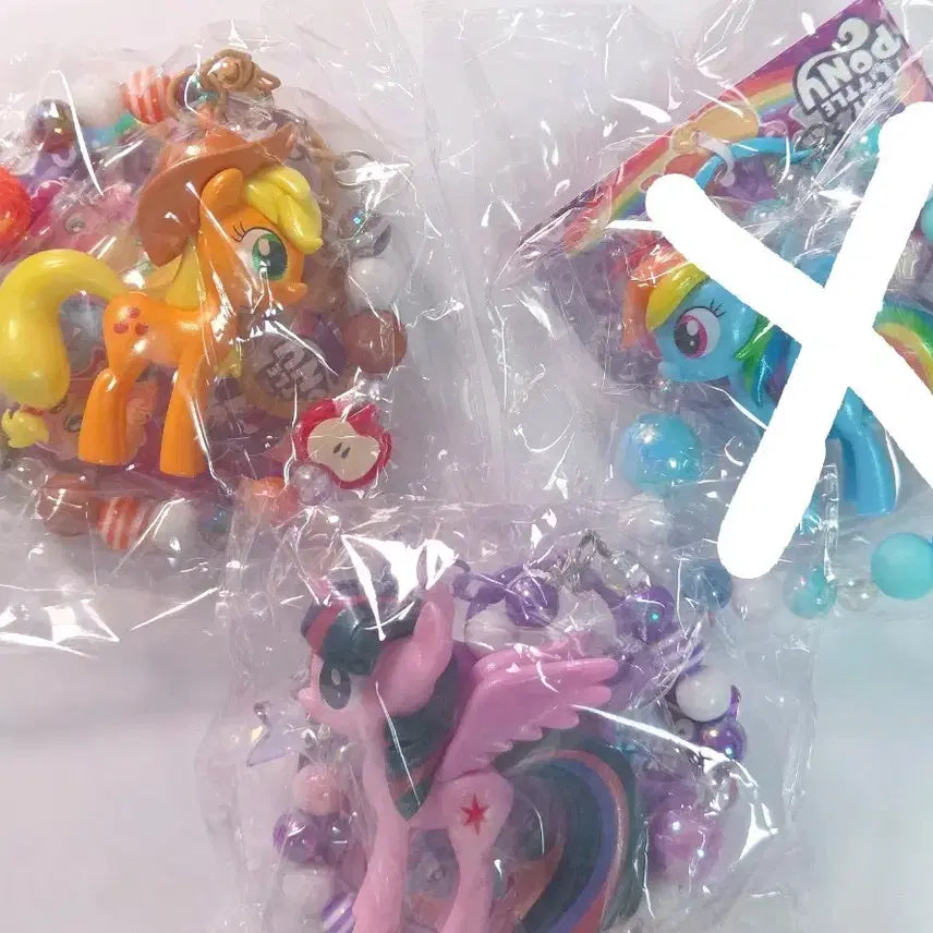 [BUNJANG] My Little Pony Applejack & Twilight Sparkle Figure Keychains / 마이리틀포니 마리포 애플잭 트와일라잇 피규어 키링