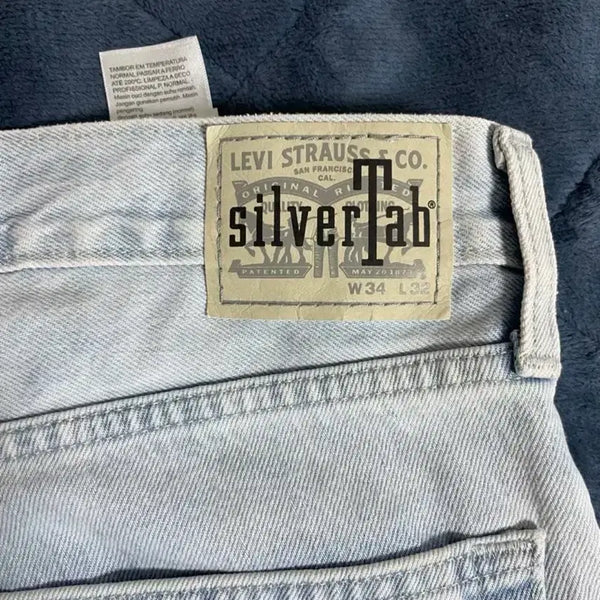 [BUNJANG] Levi's Silvertab Loose Jeans Ice Wash W34 L32 / [34] 리바이스 실버탭 루즈 연청 아이스 진 W34L32