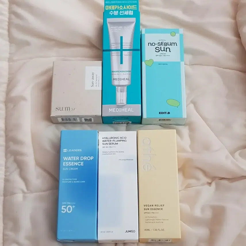 [BUNJANG] Jumiso, Mediheal, Leaders, Edit B, Athé, Sum37 Sunscreen Bundle / 메디힐 숨37 에딧비 리더스 주미소 아떼 선크림