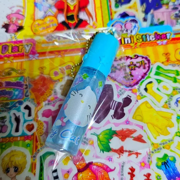 [BUNJANG] Young Art Baby Cat Lip Balm Keychain Ring / 고전문구 영아트 베이비캣 립밤 키링 고리