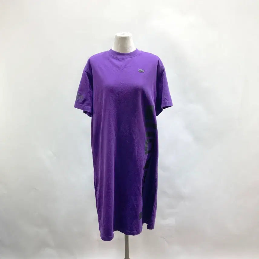 [BUNJANG] Lacoste Purple Short Sleeve Long Dress / 라코스테 퍼플 반팔 롱 원피스