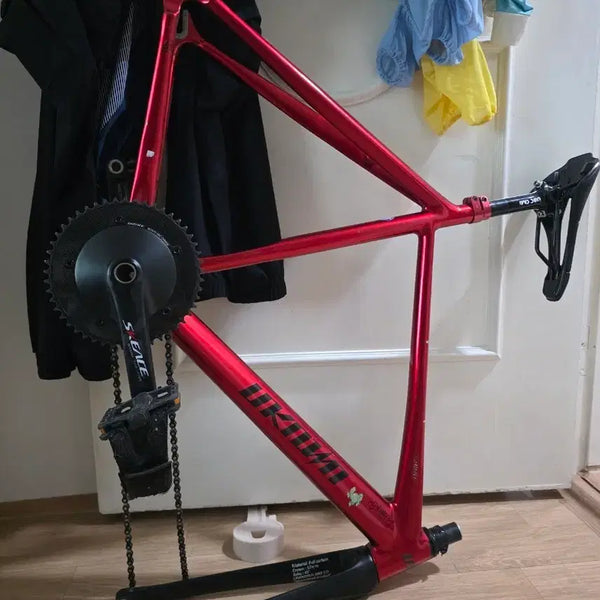 [BUNJANG] Spectrum Red Bicycle Frame with Signed Autograph / 스펙트럼 반차
