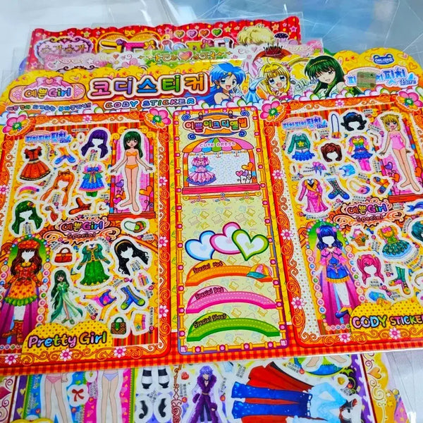 [BUNJANG] Classic Stationery Peach Peach Pitch Avatar Coordinate Sticker / 고전문구 피치피치핏치 아바타 코디 스티커