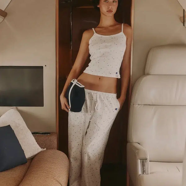 [BUNJANG] Glowny x Champion Soft Pants White / 글로니 x 챔피온 소프트 팬츠 화이트