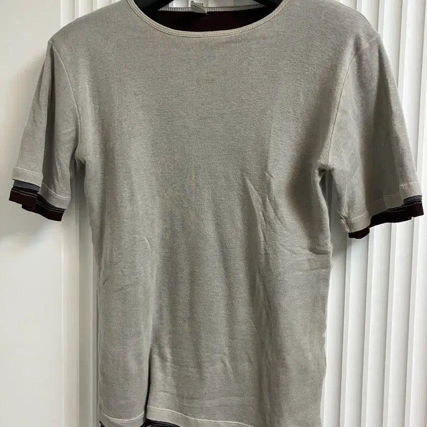 [BUNJANG] Baeisirange 3-Tier Layered Short Sleeve T-Shirt / 베이스레인지 3단 레이어드반팔티셔츠