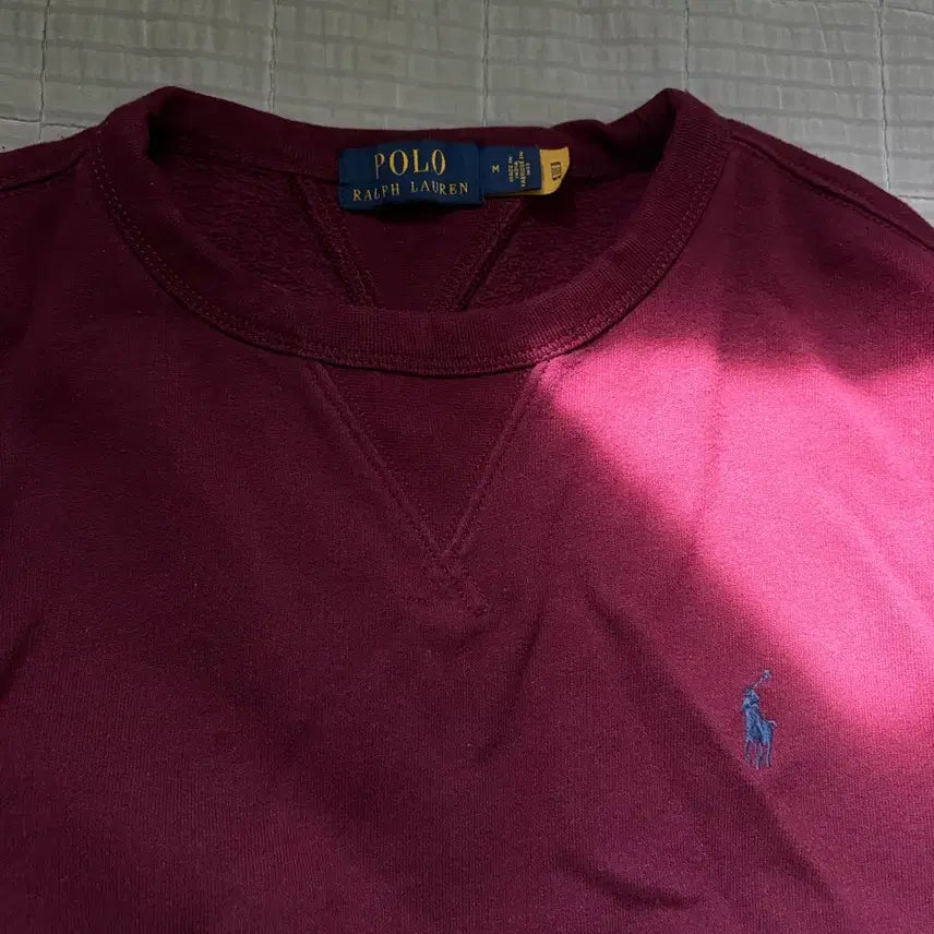 [BUNJANG] Polo Ralph Lauren Crewneck Sweatshirt Medium Burgundy / 폴로 랄프로렌 맨투맨 미디움 버건디