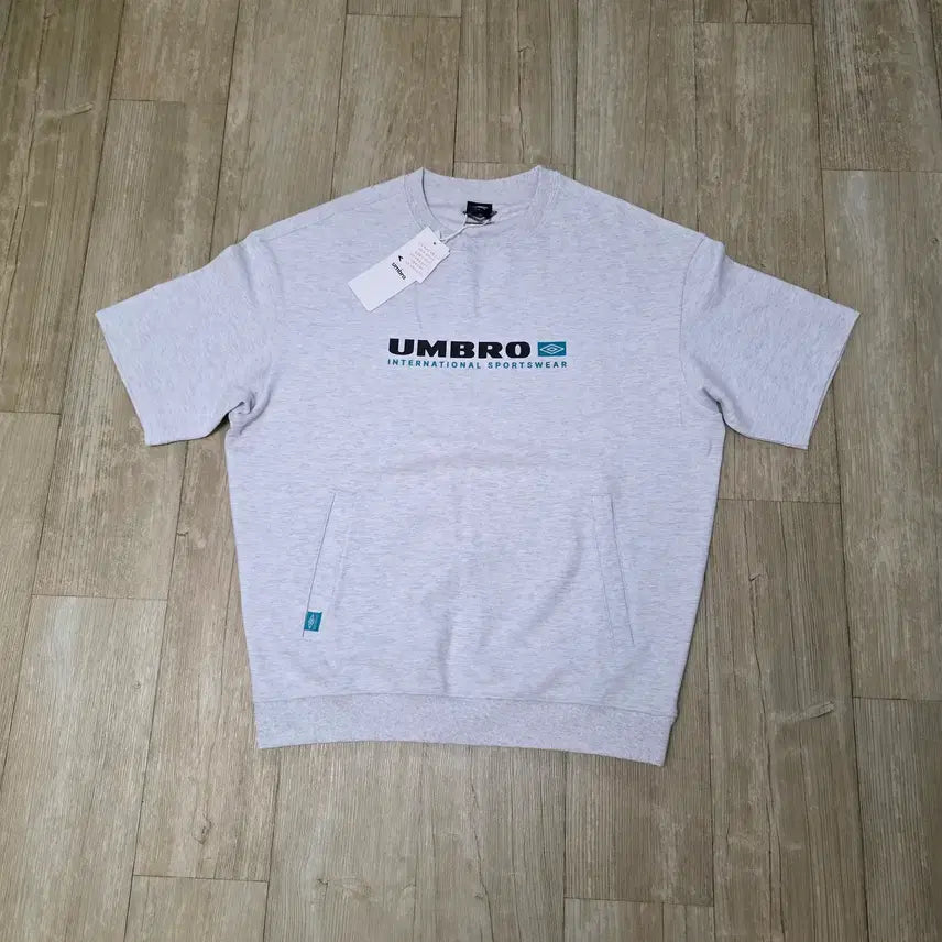 [BUNJANG] Umbro Waffle Knit Short Sleeve Sweatshirt / 엄브로 와플지 반팔 맨투맨