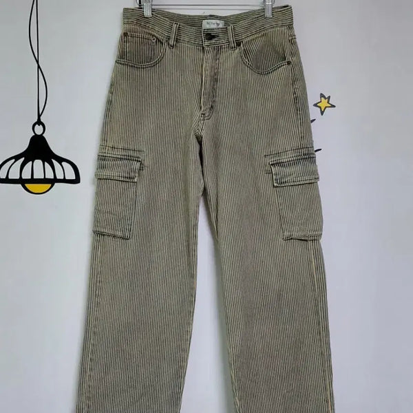 [BUNJANG] BC Factory Striped Work Cargo Pants / BC Factory 스트라이프 워크 카고 팬츠 (표기 76 / 실측 참조)