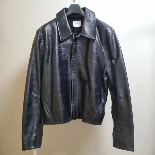 [BUNJANG] Numare Jace Cowhide Leather Jacket Black XL / 누마레 제이스 소가죽 레더자켓 블랙 XL