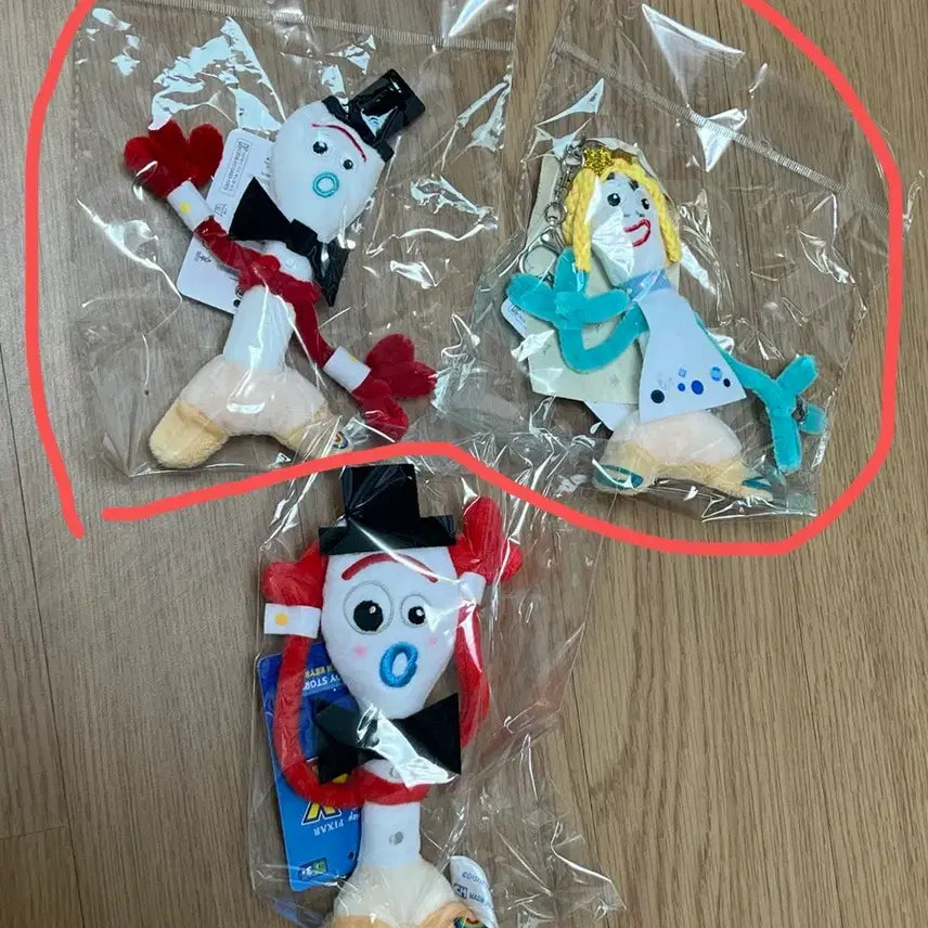 [BUNJANG] Disney Toy Story Forky & Karen Doll Keyring Set / 디드니 토이스토리 포키 카렌 인형 키링 CGV