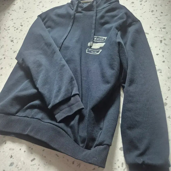 [BUNJANG] Snow Peak Navy Hooded Sweatshirt / 스노우피크 후드티 네이비