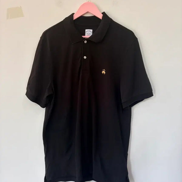 [BUNJANG] Brooks Brothers Black Short Sleeve Polo Shirt / 브룩스브라더스 검정 반팔 카라티