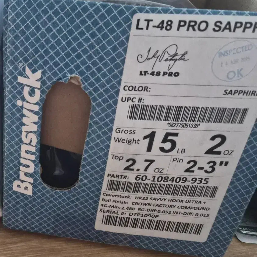 [BUNJANG] Brunswick LT-48 Pro Sapphire Bowling Ball / 브런즈윅 LT-48 프로 사파이어 볼링공