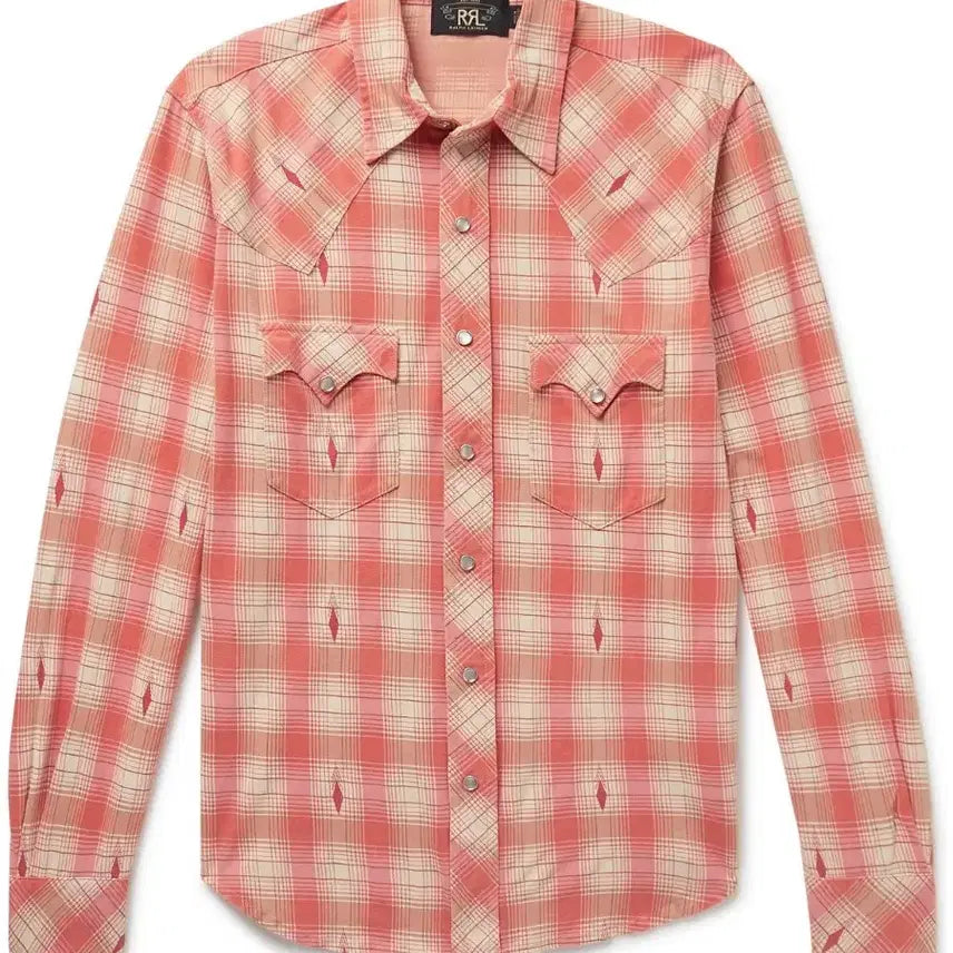 [BUNJANG] RRL Cotton Jacquard Western Shirt / RRL 더블알엘 코튼 자카드 웨스턴 셔츠 S