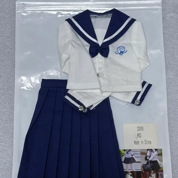 [BUNJANG] MSD Ball-Jointed Doll Sailor Uniform Long Skirt Set / 구관 msd 의상 옷 세라복 세일러복 롱치마 교복 긴팔