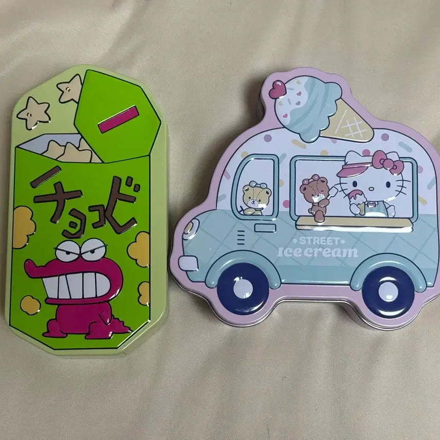 [BUNJANG] Choco Crayon Shin-chan Hello Kitty Tin Case / 초코비 헬로키티 틴케이스