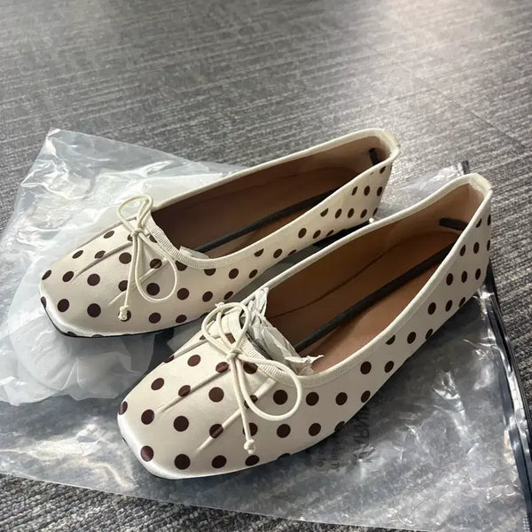 [BUNJANG] Polka Dot Ballet Flats Shoes / 도트무늬 발레 플랫 슈즈 (새상품)