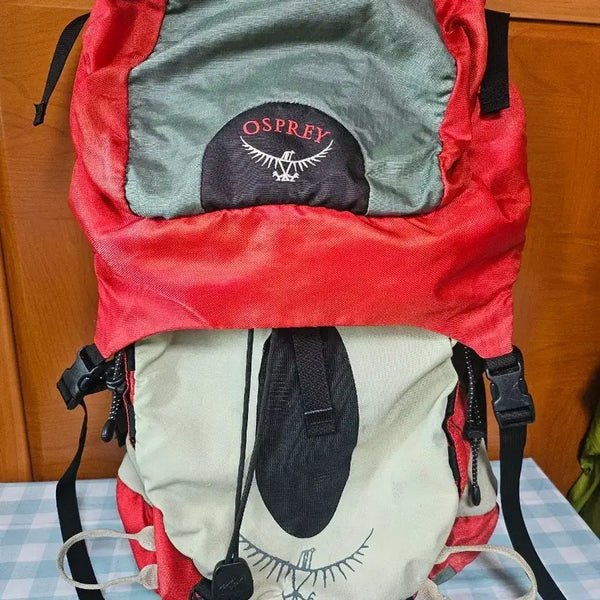[BUNJANG] Osprey Atmos 50 Backpack Red/Grey / 오스프리 아토스50 배낭 레드/그레이