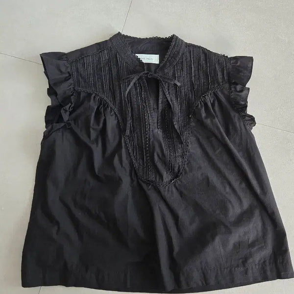 [BUNJANG] Skar Studio Black Blouse / 스칼 스튜디오 블랙 블라우스(싸게처분)