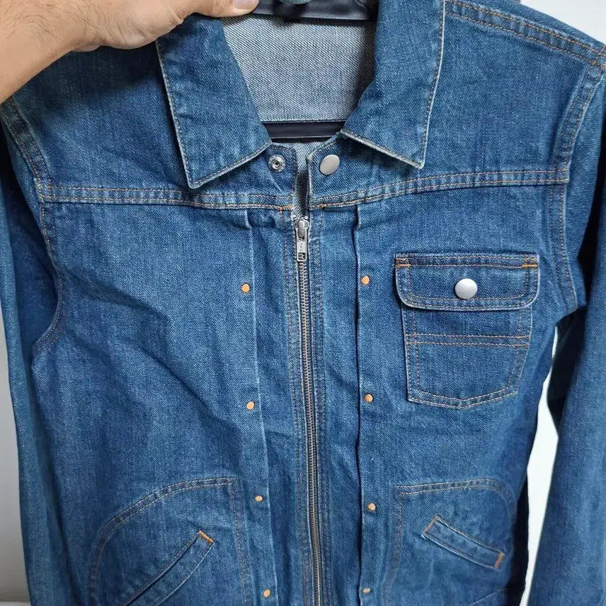 [BUNJANG] A.P.C. S Blue Washed Zipper Trucker Denim Jacket / [A.P.C./S] 아페쎄 정품 지퍼 트러커 청자켓 (실측첨부)