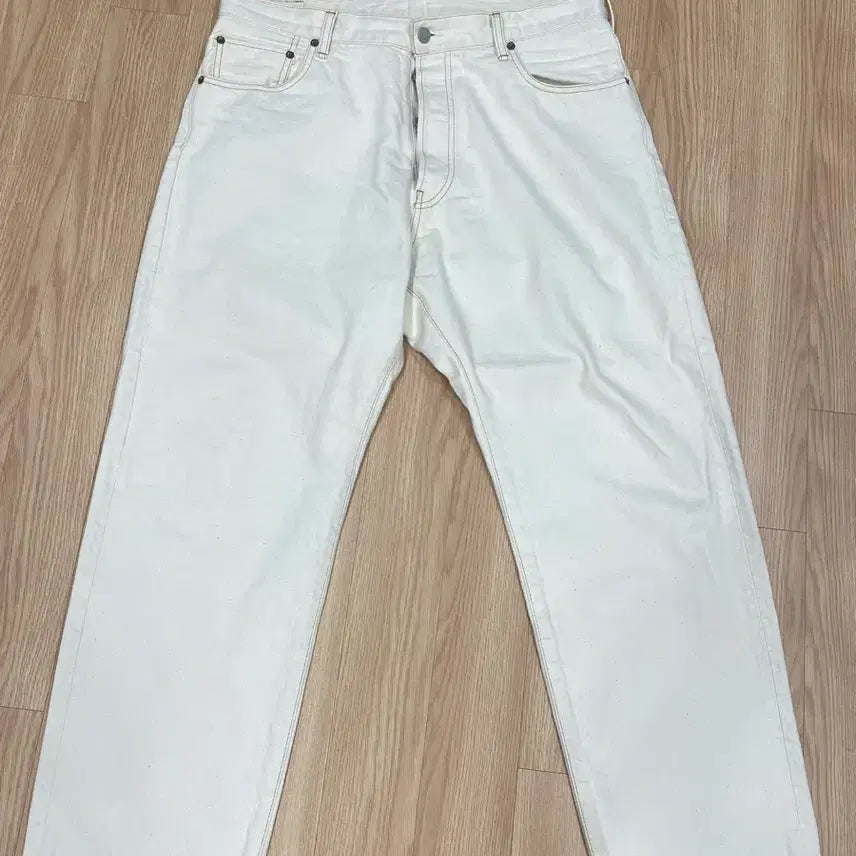 [BUNJANG] Ordinary Fits 108 Loose Ankle Denim White Size 34 / 오디너리핏츠 108 루즈앵클데님 화이트 34 팝니다.(상태좋음)