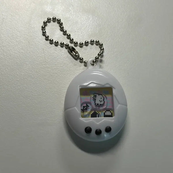 [BUNJANG] Tamagotchi Guchipachi Shakers Keychain White / 다마고치 샤카샤카 쉐이커 가챠 구치파치 양도 키링 화이트 주댕치