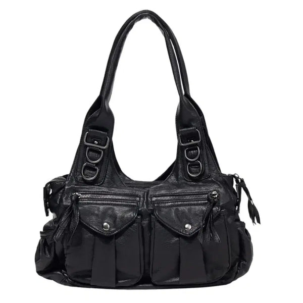 [BUNJANG] Fancy Club Ranma Hobo Bag Black Shoulder Bag / 팬시클럽 랜마 호보백 블랙 숄더백 보부상 여성 가방