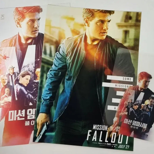 [BUNJANG] Mission: Impossible - Fallout Limited Edition Clear Card, Poster, and Pamphlet Set / 미션임파서블 폴아웃 한정판 투명카드+ 포스터 + 팜플렛 세트