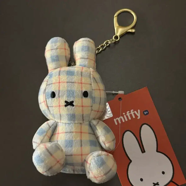 [BUNJANG] Miffy Cream Check Keychain / 미피 크림체크 키링