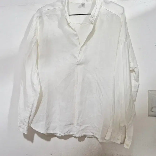 [BUNJANG] Love&Show Linen Blouse - White / 러브앤쇼 린넨 블라우스 화이트