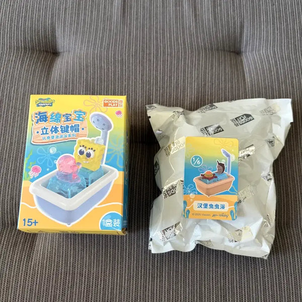 [BUNJANG] SpongeBob SquarePants Bathtub Keycap Keyring / (새상품) 스폰지밥 욕조 키캡 키링_스폰지밥, 플랑크톤