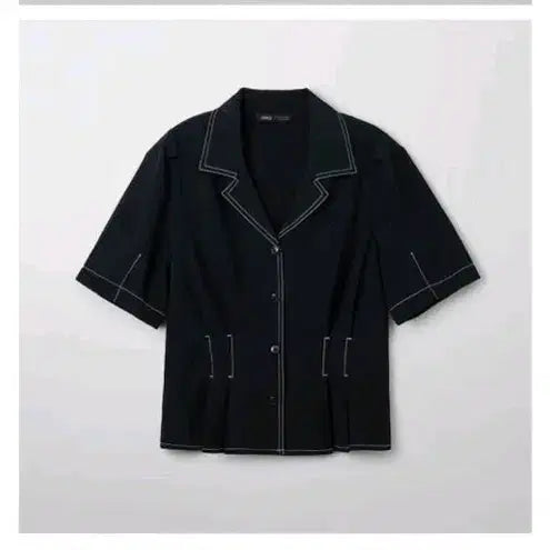 [BUNJANG] V-Neck Short Sleeve Blouse / V넥 반팔 블라우스