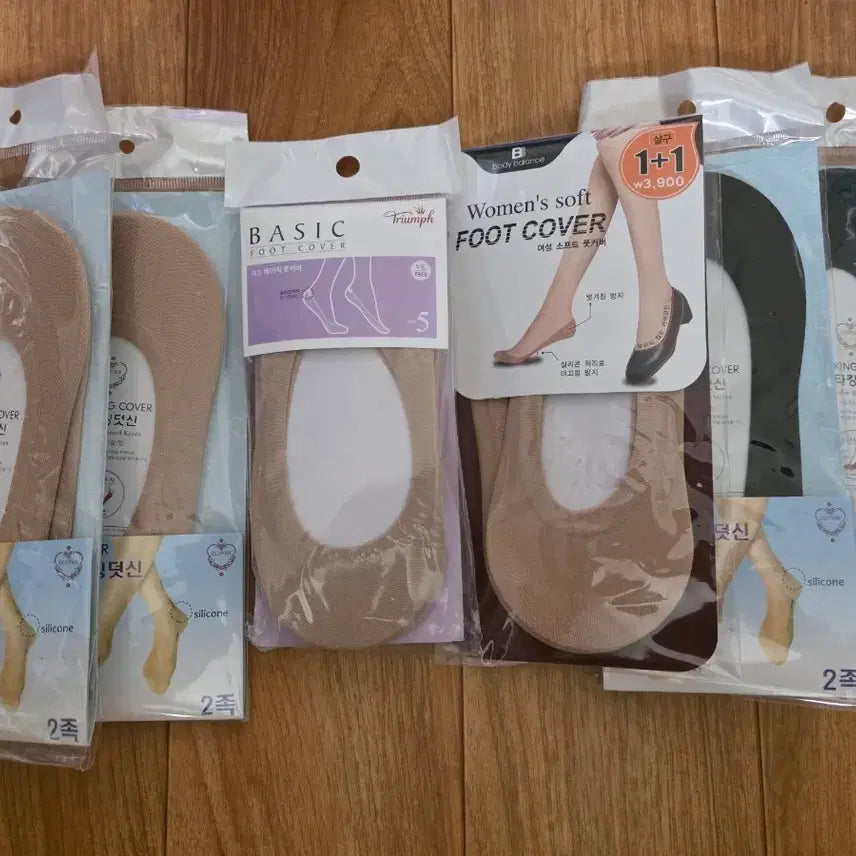 [BUNJANG] Assorted Foot Cover Stockings (15 Pairs) / 풋커버 스타킹 덧신 (15개)