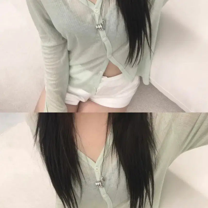 [BUNJANG] Our Cabinet Calm Slim Cardigan Melon / 아워캐비넷 calm slim cardigan melon