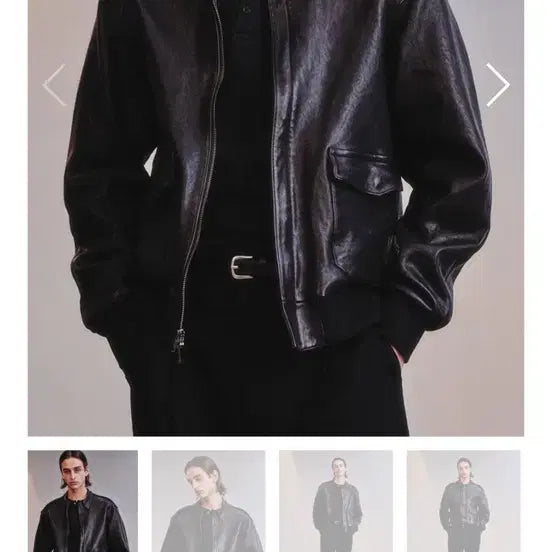 [BUNJANG] Artifects Washed Lambskin Leather A2 Jacket Black XL / 아트이프액츠 워시드 램스킨 레더 A2 자켓 블랙 XL