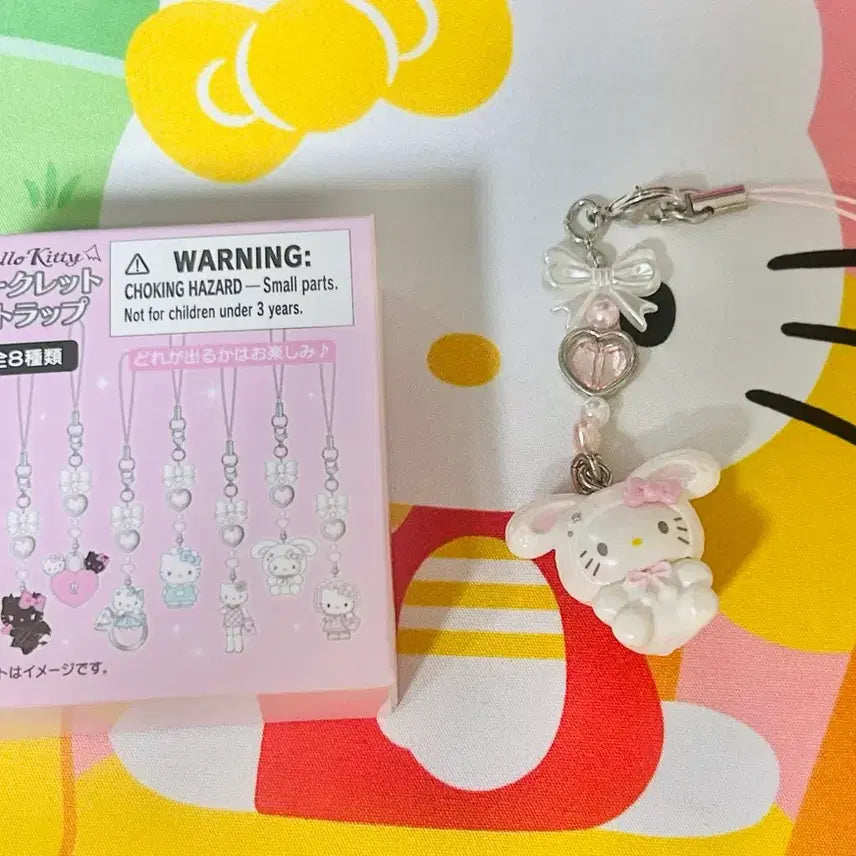 [BUNJANG] Sanrio Hello Kitty Angel & Devil Rabbit Strap Keychain / 산리오 키티 천사와 악마 눈토끼 스트랩 엔젤 키링 킽스 고전키티