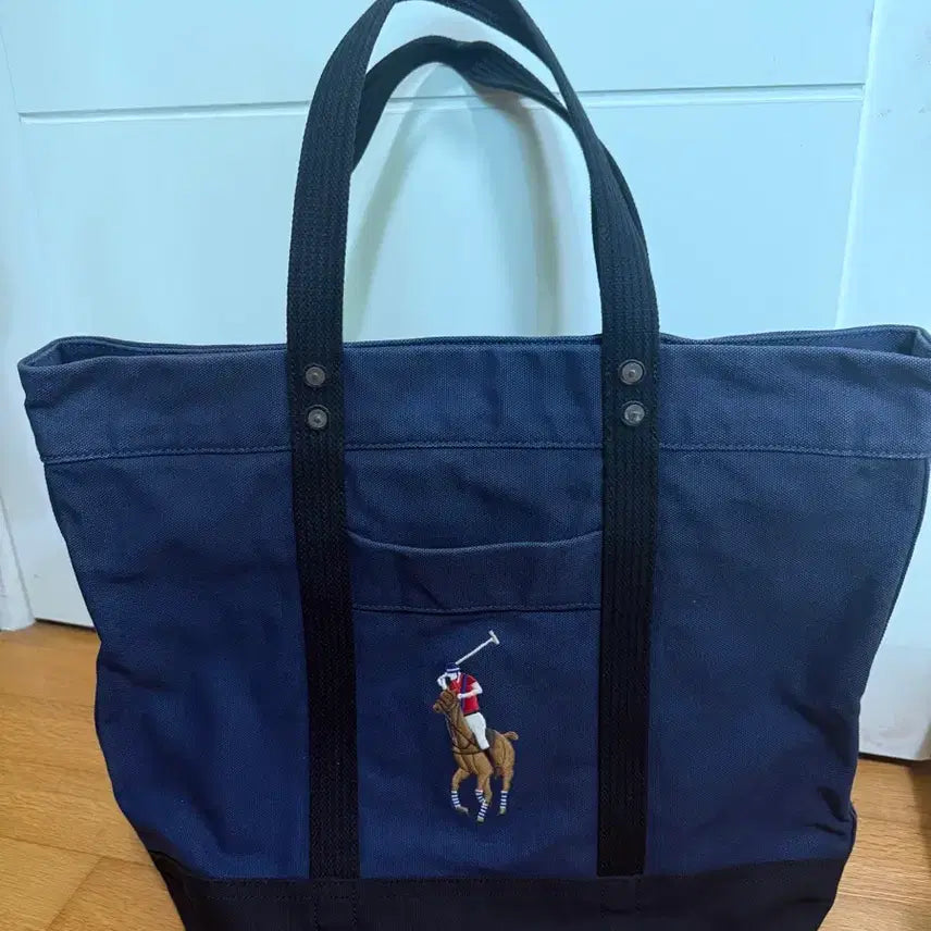 [BUNJANG] Polo Ralph Lauren Big Pony Canvas Tote Bag Navy / 폴로 빅포니 캔버스 토트백