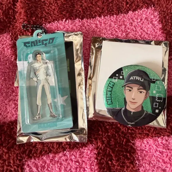 [BUNJANG] PLAVE Caligo Part 2 Miniature Keyring & Glitter Can Badge Bundle Set - Jimin / 일괄) 플레이브 칼리고 파트투 미니어쳐키링 캔뱃지 하민