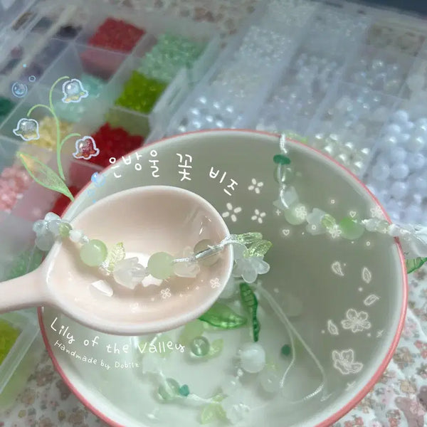 [BUNJANG] Handmade Lily of the Valley Bead Keychain / {handmade} 은방울 비즈 키링