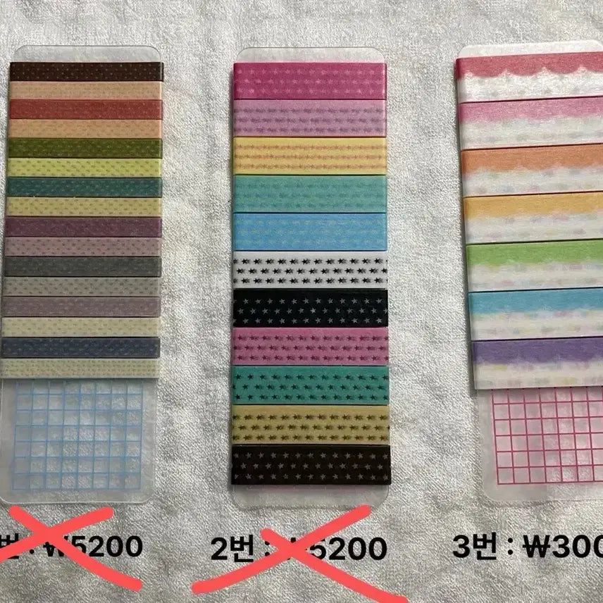 [BUNJANG] Washi Tape Sample Set - E / 마테 감개 목록 - E (모두 재고 1개씩)