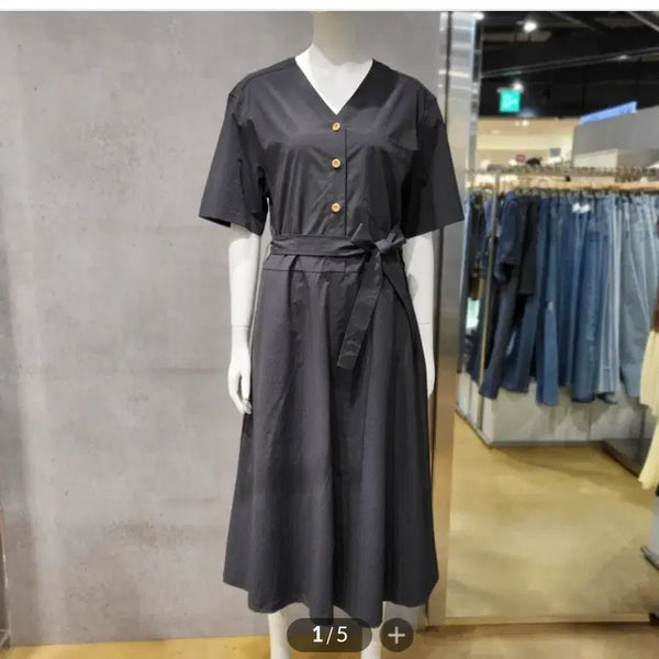 [BUNJANG] Juicy Judy Twill Long Dress Dark Gray / (깨끗)쥬시쥬디 바스락 롱원피스 (66)