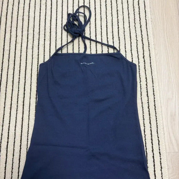 [BUNJANG] Abra Mo Navy Halter Top Size 2 / 아비에무아 네이비 홀터탑 2사이즈