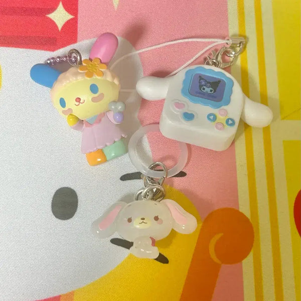 [BUNJANG] Sanrio Majirushi Strap Bundle Set: Cinnamoroll, Usahana, Shirousa, Sugarbunnies / (일괄) 산리오 가챠 메지루시 스트랩 시나모롤 우사하나 시로우사 슈가바니즈