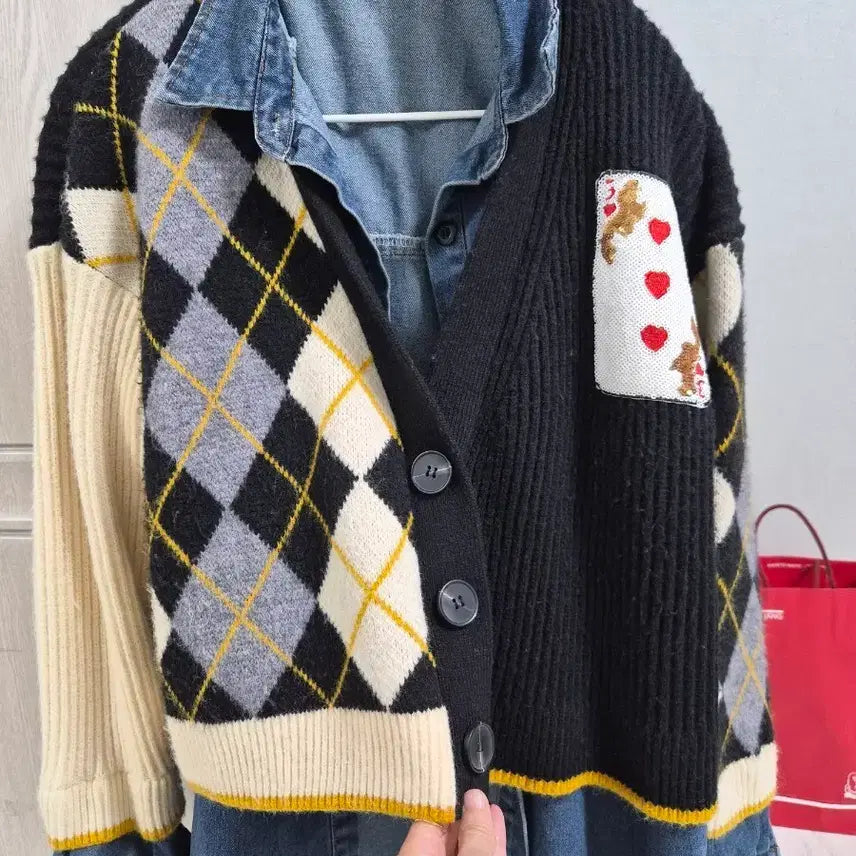 [BUNJANG] Denim Knit Cardigan / 청니트가디건