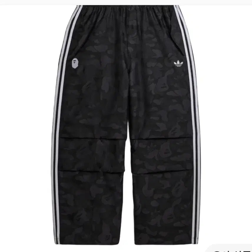 [BUNJANG] Adidas x BAPE Jacquard Pants Black / 아디다스 x 베이프 자카드 팬츠 블랙 - US 사이즈