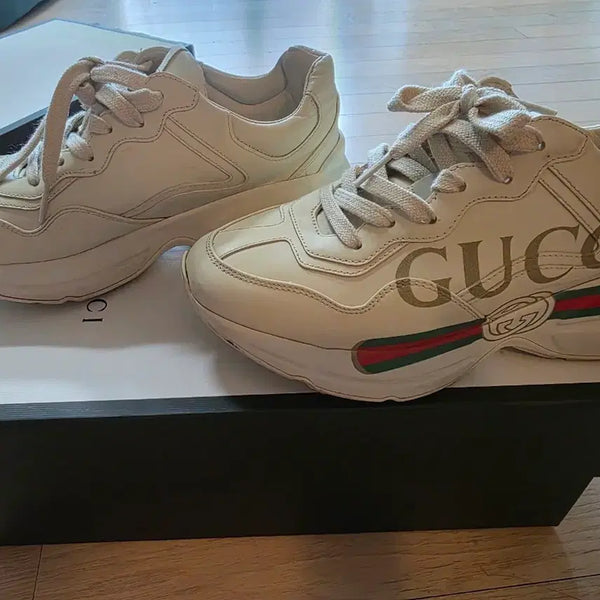 [BUNJANG] Gucci Rhyton Ivory Sneakers / 구찌 롸이톤 아이보리 245